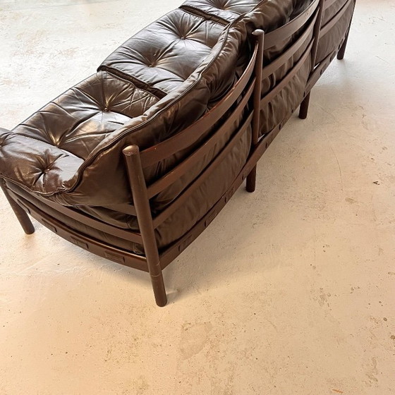 Image 1 of Sofá de cuero de Sven Ellekaer para Coja, años 70