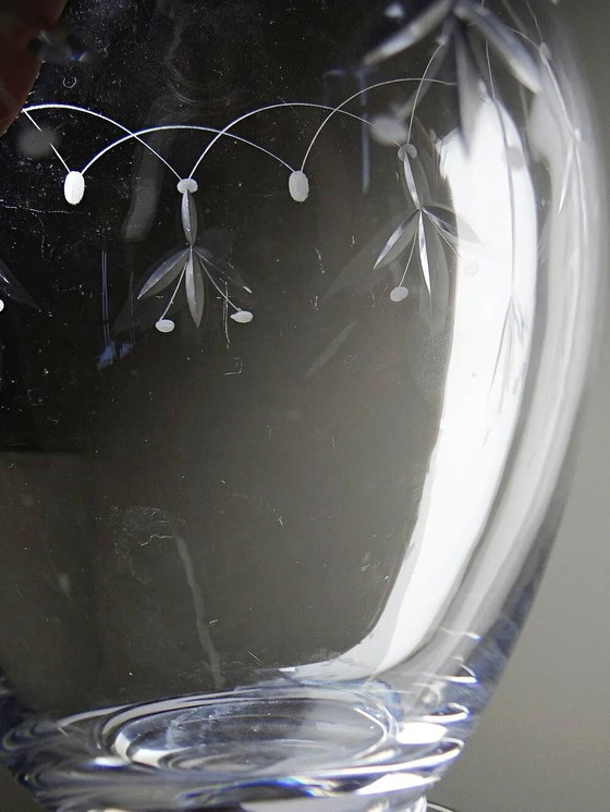 Antique crystal decanter from Nancy, engraved, circa . – Glass & Decanter, Glass (photo 13 of 14)