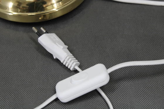 Image 1 of 1960 Paar grote messing tafellampen van MS Belysnin, Denemarken