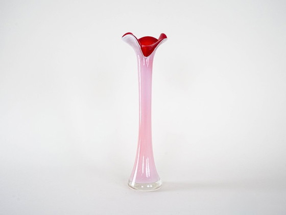 Image 1 of Pink Vase, Murano Glass, Italian Design, 1970s, Made in Italy