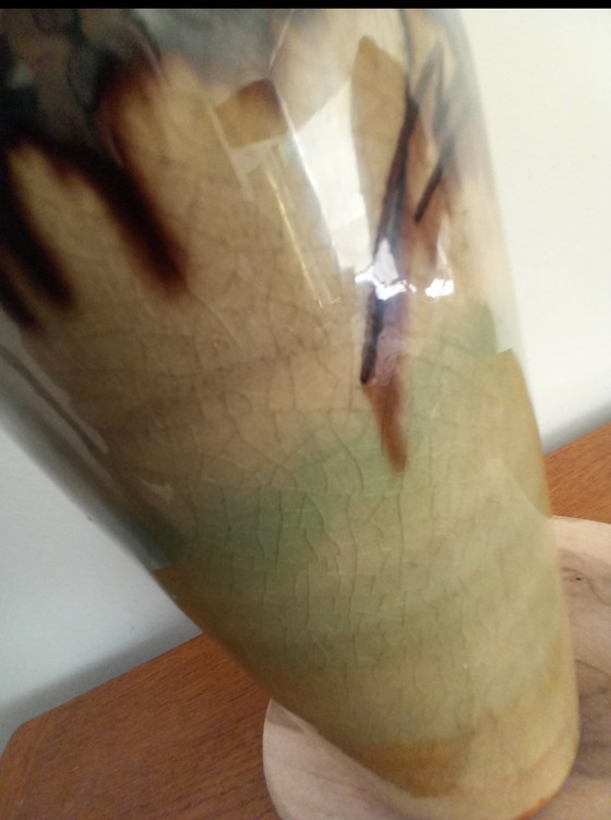 Image 1 of “Shadow & Light” Sculpture Vase – Ceràmica Planas Marquès (La Bisbal) – Signed Piece 33cm 