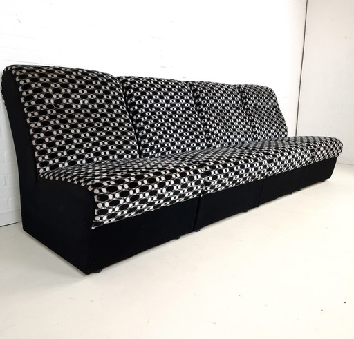 Canapé modulable vintage en 4 parties, design moderne du milieu du siècle
