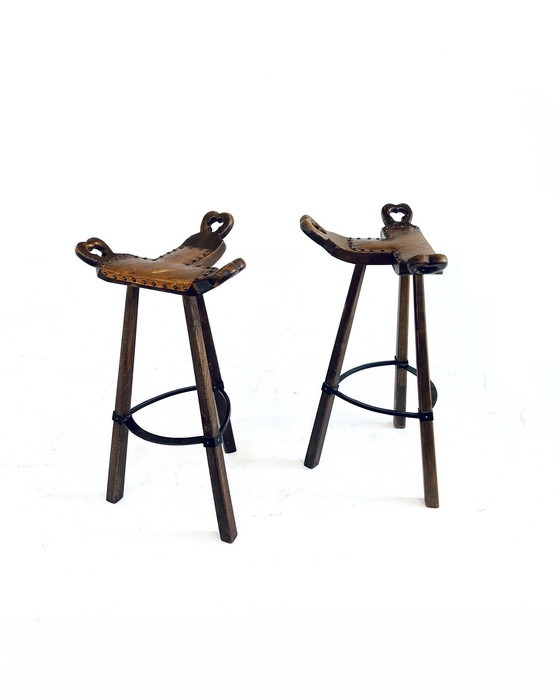 Image 1 of 2x Tabouret de bar 'Marbella', Conoform '60