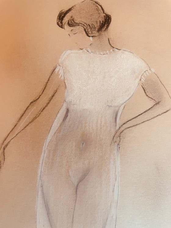 Image 1 of Dipinto firmato, ritratto femminile, "trasparenza"