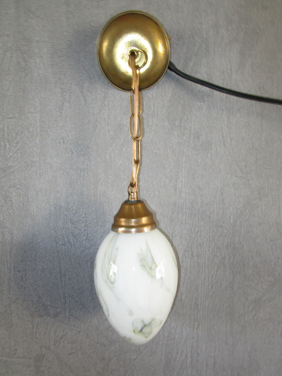 Image 1 of Bellissima lampada a sospensione/lampada da ingresso in opalino