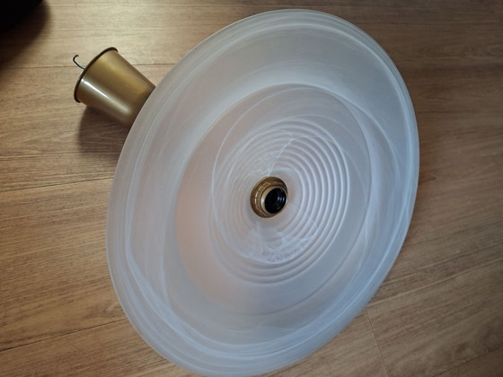 Vintage Amedi UFO pendant lamp – Space Age – white glass Ø 44 cm – Table lamps, Plastic (photo 5 of 5)