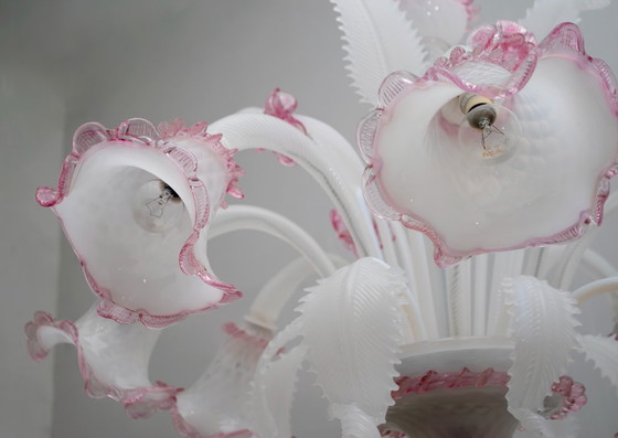 Image 1 of Lámpara veneciana moderna del siglo XX de cristal de Murano estilo "Ca'rezzonico", años 60