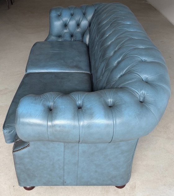 Divano tre posti Chesterfield Winchester Furniture – Divani 3 posti, Pelle, Vintage (photo 3 of 18)