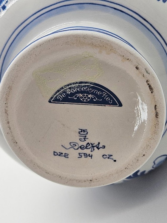 🏺 Original Royal Delft Handbemalter Henkelkrug 1980 – De Porceleyne Fles (Modell 594, Künstlerin DZE) – Vasen (photo 6 of 6)