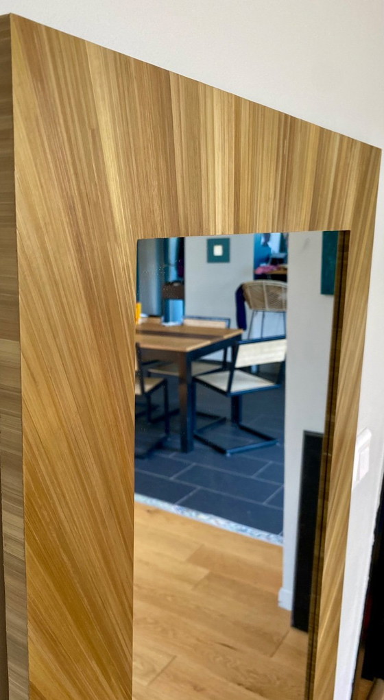 Image 1 of Specchio in intarsio di paglia