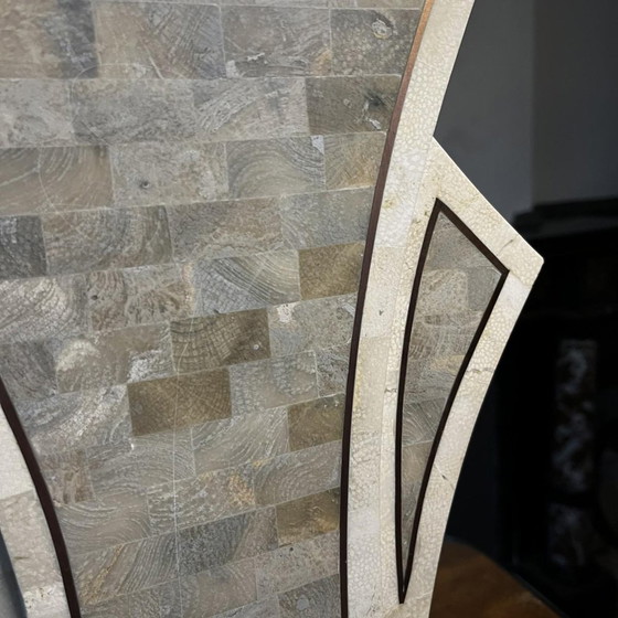 Hollywood Regency Lamp Base in Tessellated Stone & Brass Inlayby Maitland Smith, Usa, 1970s – Table lamps (photo 5 of 17)