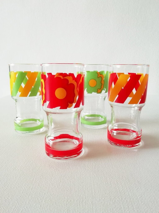 Long drink glasses 1970s