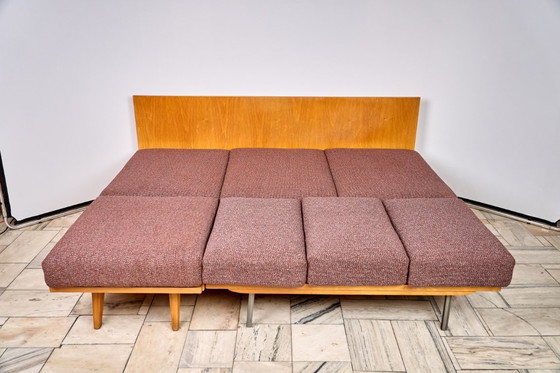 Image 1 of Canapé-lit modulable vintage avec pouf, années 1960, Tchécoslovaquie