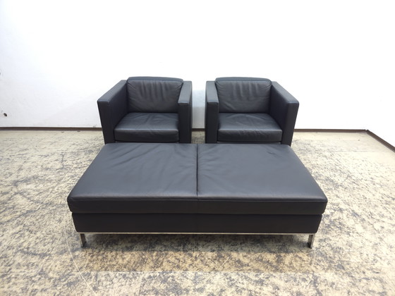 Image 1 of Poltrona Walter Knoll Foster 500 Set di 2 poltrone in pelle Sedie da ufficio