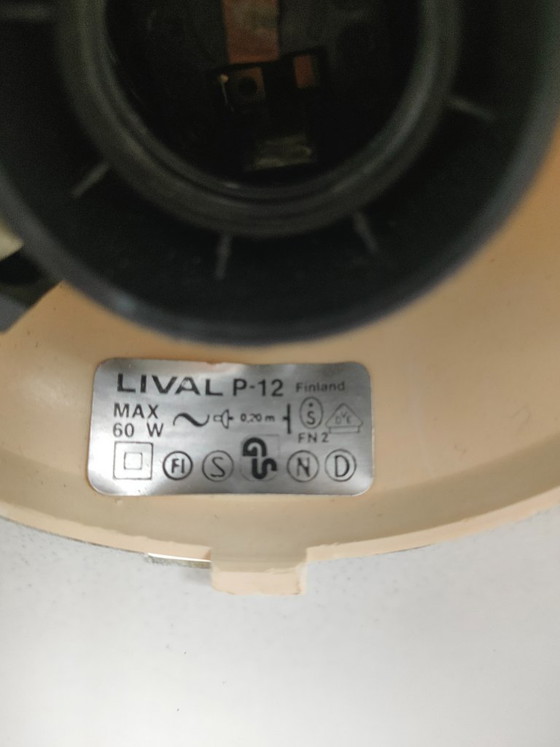 Image 1 of Scissor lamp Desk lamp Lival P12 white Finland 1970s