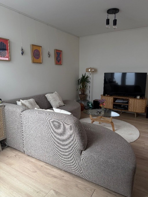 Sofá esquinero modular Karwei color topo "Lieve"