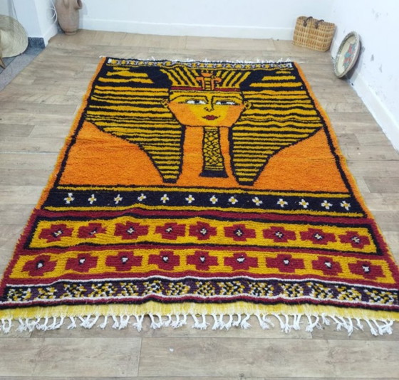 Image 1 of EXCLUSIEF Faraohoofd Beni Ourain tapijt - Unieke creatie (alleen door ons geproduceerd) - 290 cm x 196 cm