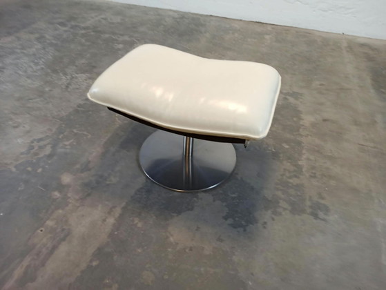 Topform leather ottoman footstool – Metal (photo 6 of 15)