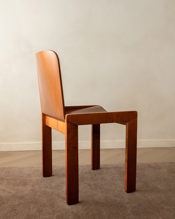 Sillas de comedor italianas de contrachapado, atribuidas a Molteni, años 70, juego de 4 – Molteni&C, Wood (photo 11 of 24)