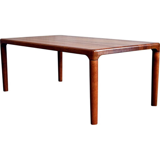 Tavolino da caffè vintage in teak massello di Niels Bach, Danimarca 1970