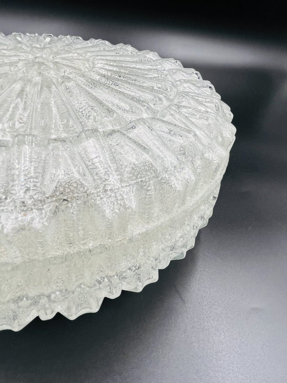 Image 1 of Plafonnier en verre relief sablé RZB