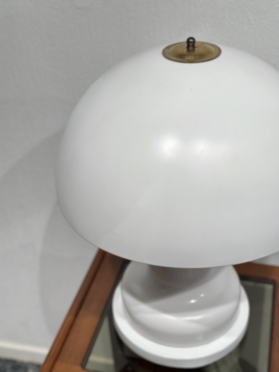 Image 1 of XL Italian Vintage White Mushroom Lamp