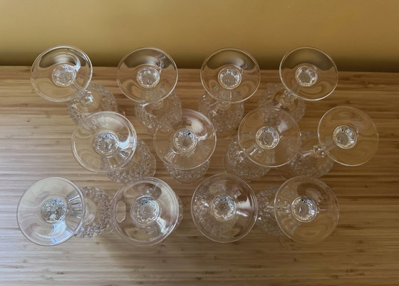 Image 1 of 12 grote vintage glazen "Longchamp" Cristal d'Arques van 21 cl