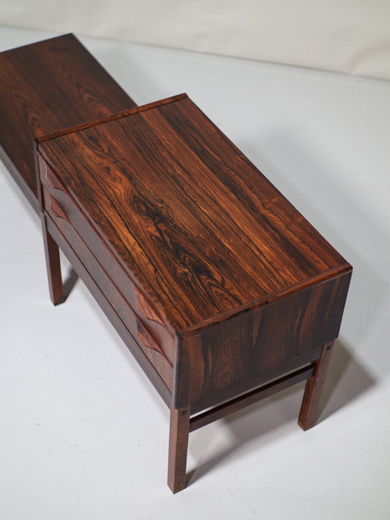 Image 1 of Hall Cabinet Rosewood Vintage Danish Hall Bench