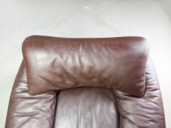 Image 1 of 2X Cassina Maralunga Armchair Leather Brown Vico Magistretti