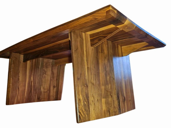 Image 1 of Danish design solid american walnut dinner table