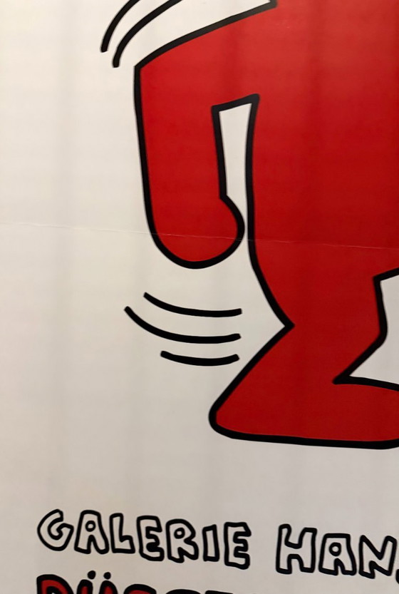 Keith Haring (1958-1990), Original-Ausstellungsplakat von 1995, Galerie Hans Mayer Düsseldorf, Copyright The (photo 4 of 10)