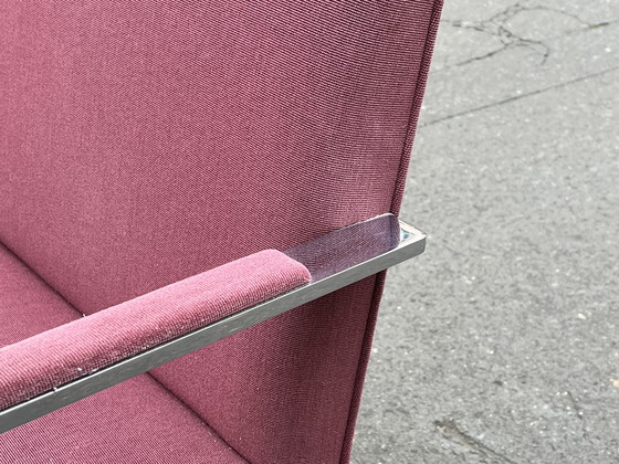 Image 1 of 1/4 Vintage Brno Knoll Armchair Chair Ludwig Mies Van Der Rohe Old Pink Bauhaus Chrome Upholstery Cantilever Arm Chair