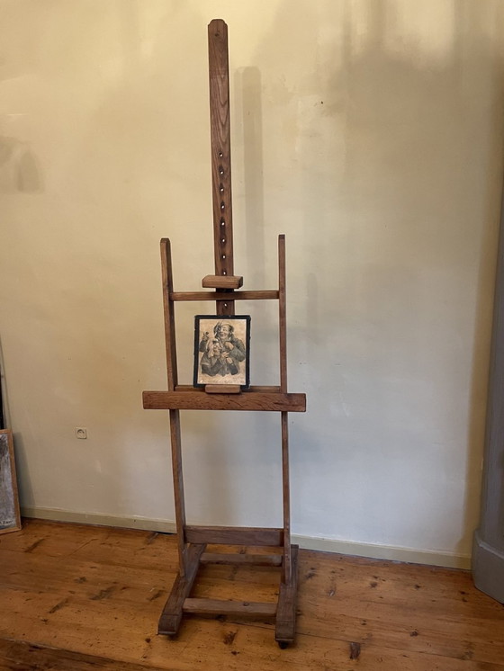 Image 1 of Large Antique Oak Easel French