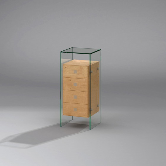 Image 1 of Cómoda de madera maciza FUSION wood de DREIECK DESIGN: FUSION wood 44 FLOAT GLASS + madera maciza de roble