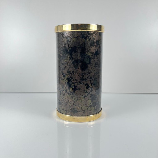 Vintage-Flaschenkühler – Marmoroptik & Goldfinish, 1970
