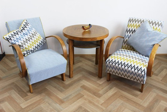 Image 1 of 2x Fauteuils "Color Duo" van Jindrich Halabala