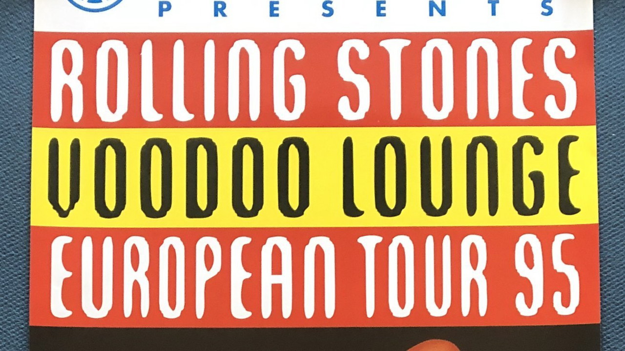 Original Rolling Stones Voodoo Lounge European Tour 1995 94 x 44cm 