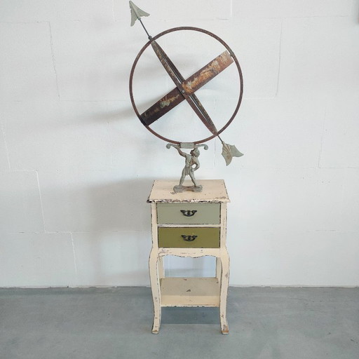 Vintage/Antique Patinated Sundial/Sun Clock Armillary Garden Decoration