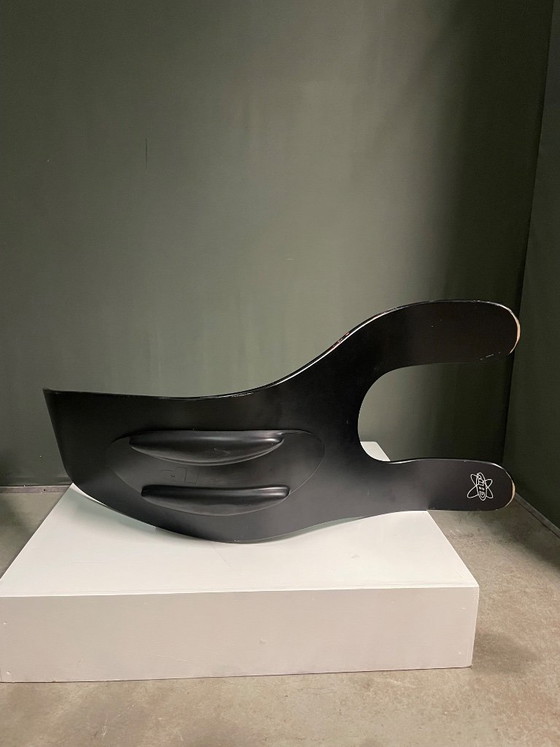 TEPPO ASIKAINEN & ILKKA TERHO CHIP LOUNGER PER SNOWCRASH, 1996, snow crash, Poltrone, Legno, Nero, Modern (foto 2 di 6)
