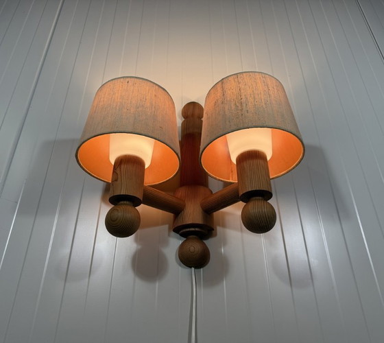 Image 1 of Uno Kristiansson wall lamp Pinus for Luxus Sweden 1970s