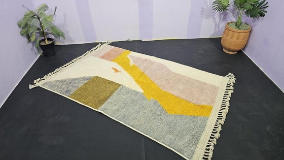 Image 1 of Traditional handmade natural wool rug, size 2/3 m