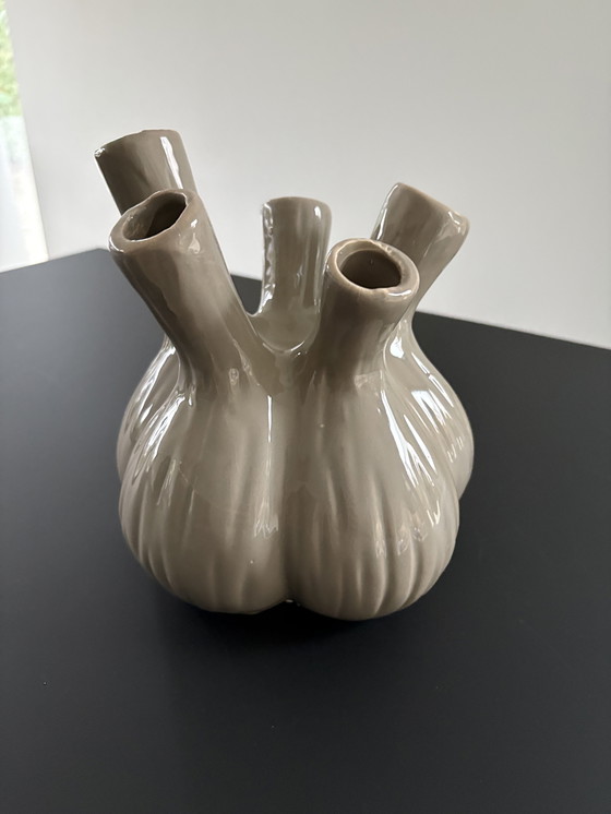 Image 1 of Sprout vase in gray ceramic
