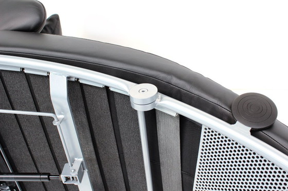 Image 1 of come nuova WK Wohnen sedia / poltrona relax multifunzionale SOLO del Prof. Heiliger, in pelle con struttura in argento, prezzo d