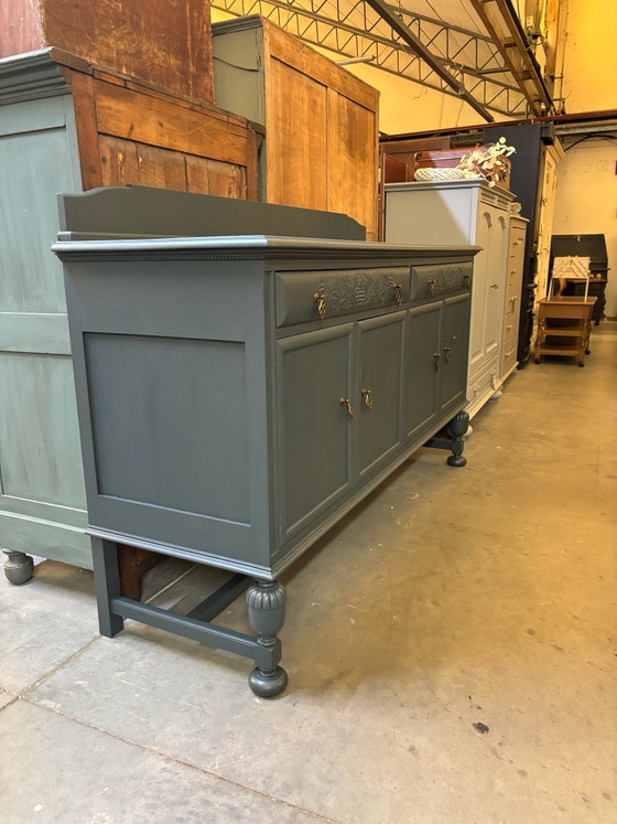 Antique Brocante Sideboard, Wood, Blue (photo 3 of 11)