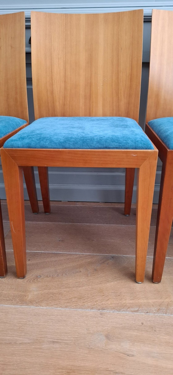 Image 1 of 4 sedie Arco Flex con Alcantara - Design olandese - Vintage