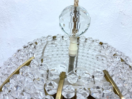 Image 1 of Lampada a sfera di design anni '50 in ottone acrilico stile Emil Stejnar