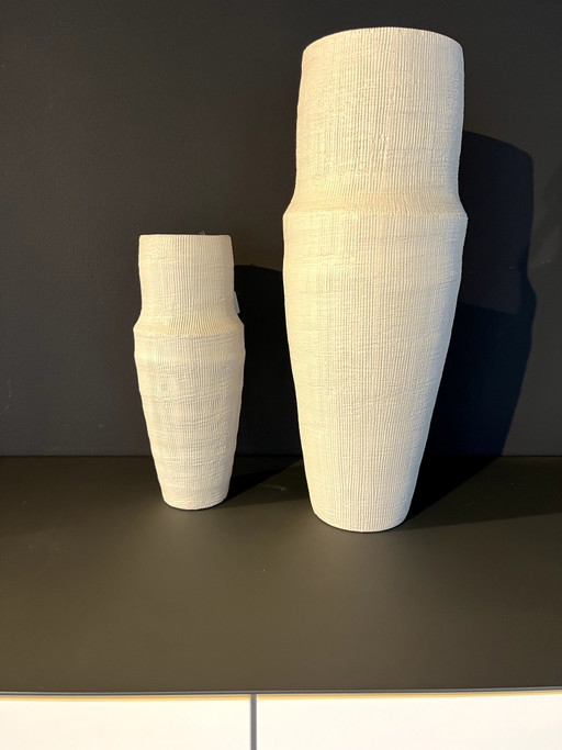 2 Vases en faïence de Dome Deco
