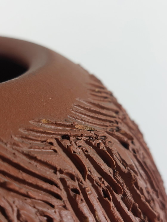 Vintage vaas met sgraffito decoratie in brutalistische stijl uit het midden van de 20e eeuw – Vazen, Ceramic (photo 13 of 14)