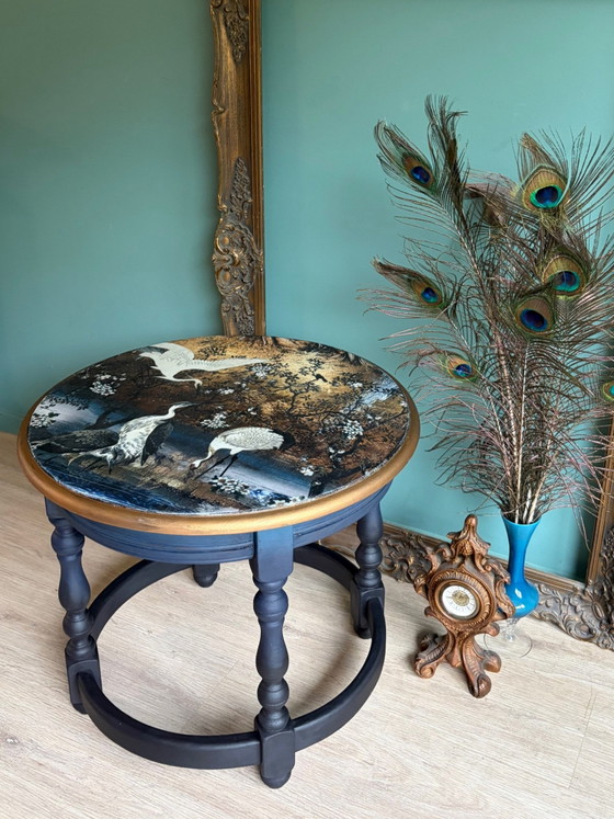 Tisch Orientalischer Kranich, Beistelltische, Holz, Mehrfarbig (Foto 5 von 5)