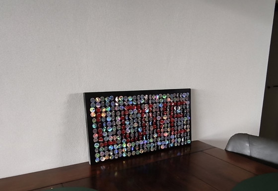 Image 1 of Mosaïque de canettes en aluminium à effet holographique